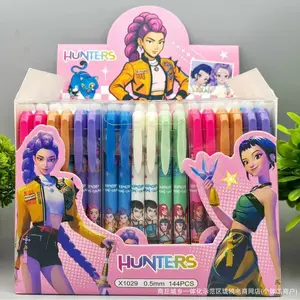 Cartoon High-Quality Kpop Stationery Pen, Erasable Side-Press Design, Perfect for Students, Durable & Stylish Writing Tool