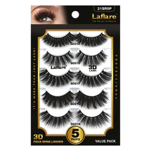 3D FAUX MINK 5 PAIRS VALUE PACK