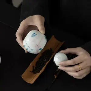 New Chinese Style Classic Floral Peony Lily Butterfly Tea Set, High-End Yuh Qing Teaware, Hand-Painted Porcelain Gongfu Tea Set, Unique Gift Idea