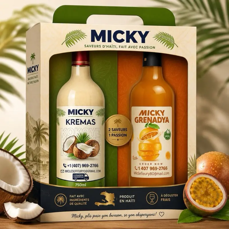 Micky Kremas & Grenadya combo coconut grapefruit bon gou lakay Micky Kremas & Grenadya combo coconut grapefruit bon gou lakay