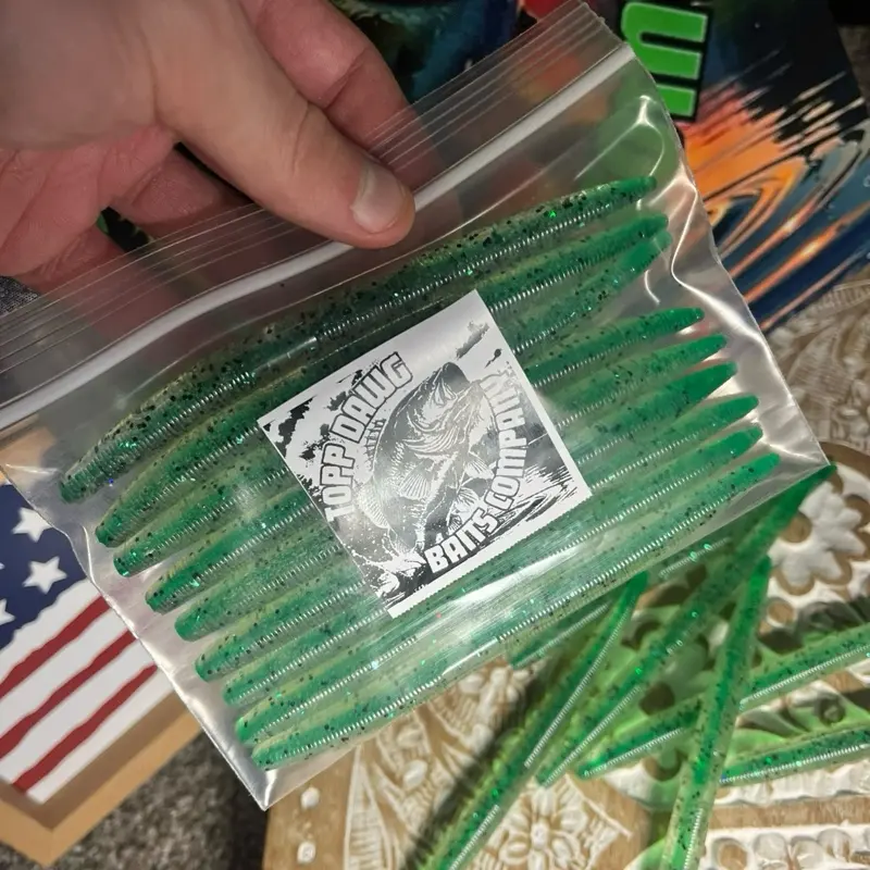 Topp Dawg Baits 5.25” Translucent Series- “Green Irish”