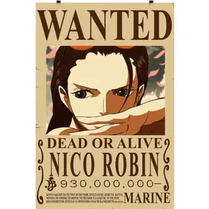 Nico Robin Wanted Poster Anime One Piece, Anime Gifts Photo Decoration Posters Artistic Wall Print Room