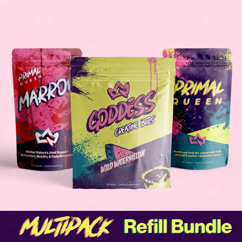 Primal Queen Ultimate Goddess Refill Bundle | Beef Organs, Marrow, and Goddess Creatine Bites