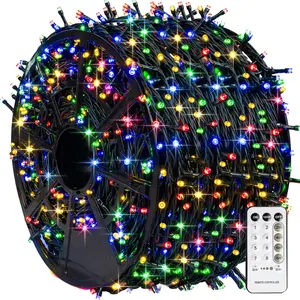 1000 LED Christmas Lights, 328FT Christmas Tree Lights Outdoor Plug in with 8 Modes, Remote Waterproof Xmas String Lights Indoor Decorations for House Yard Decor, Multi-Colored
