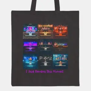 Remember This Moment Tour ERA Cotton Canvas Tote Bag - Black - for Music Lovers and Concert-Goers