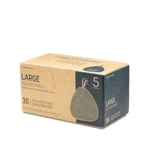 NINESTARS 21 Gal. Extra-Strong, Trash Bag with Drawstring Closure, 21 Gal./60-80 L., 30-Counts XL