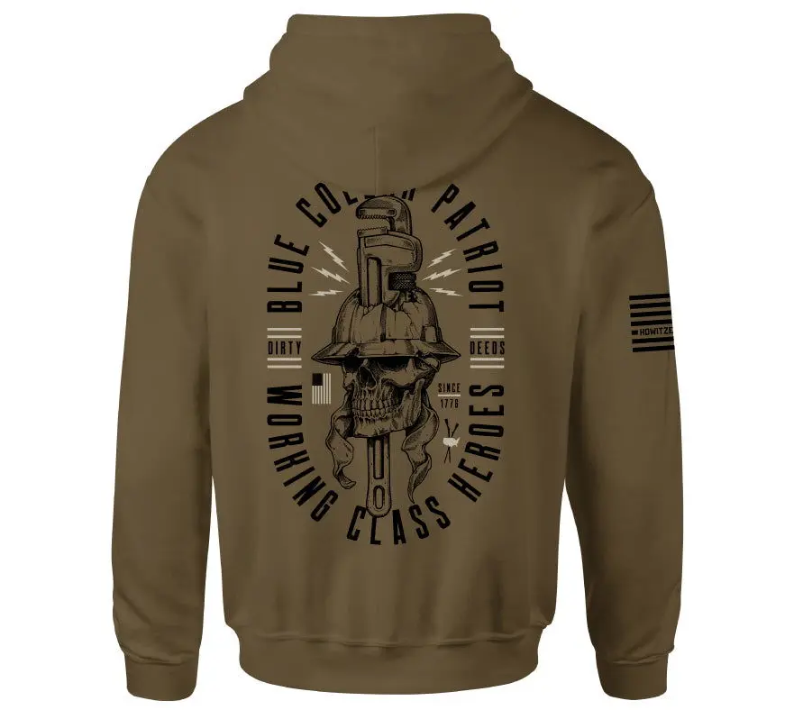 Howitzer Men's Dirty Deeds Drawing Graphic Pullover Hoodie - Ultra-Soft Cotton-Polyester Fleece Casual Sweatshirt, Tops, 2X/3X OOTD Piece