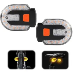 USB Rechargeable Turn Signal Bike Taillights, Split Bicycle Rear Lights with Seat Post Mount, Bike Accessories for Night Riding and Road Safety (Cycling, Mountain Biking)