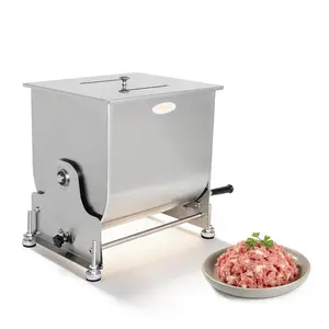 Hakka Commercial 60lbs 30L Meat Mixer Stainless Steel Tilt Tank Sausage Mixer