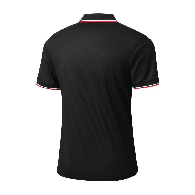 Men’s quick-dry moisture-wicking fabric, polo-collar shirt, stylish ribbed cuffs, breathable and cool—ideal for all seasons and a perfect choice for holiday gifts.