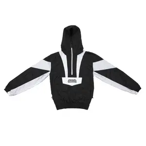 Windbreaker Pullover Black/White