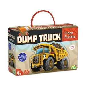 Peaceable Kingdom Shiny Dump Truck Floor Puzzle — 49-Piece Giant Puzzle for Ages 5+