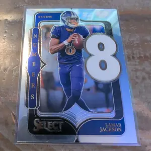 2024 Panini Select Lamar Jackson Numbers Insert #11 – Baltimore Ravens | NFL MVP | Hot NFL Card
