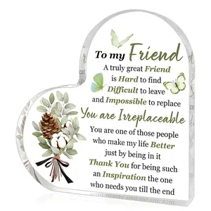 Cute Acrylic Friendship Gift for Women, Perfect for Best Friends, Birthday Christmas Farewell Gifts, Acrylic Plaque Decor, Creative Decor Inspiration