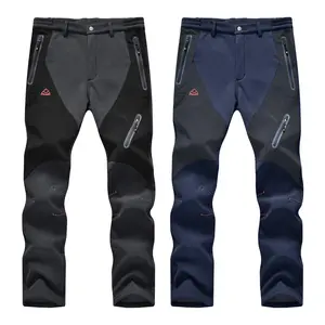 GOPUNE Men's 2 PACK Waterproof Insulated Softshell Pants for Hiking Skiing Winter Snowboarding Thermal Lined with Zipper Pockets & Windproof Design - Jackets