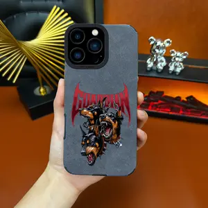 Fierce three dog pattern TPU leather phone case, all inclusive lens protection, military grade drop protection case, suitable for iPhone 17 Air 16 15 14 Plus 13 12 11 Pro Max Samsung Galaxy S25 Ultra S24 S23 S22 A73 A71 A53 A52 A51 phone case - ZQ152