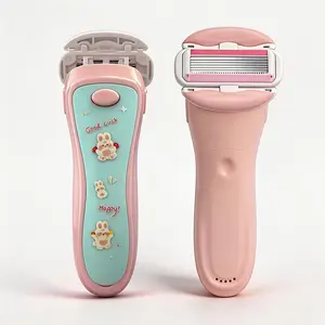 Girls' Razor Large-Bladed Shaving Razor with Wide Lubricating Soap Floating Fit Flexible and Safe Easy to Operate for Women