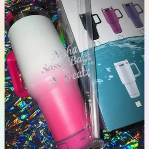 Pink & White Bluetooth Speaker Tumbler Stainless Steel Cup with Wireless Charging & Drinkware  Washable Bottled Stylish tumbler
