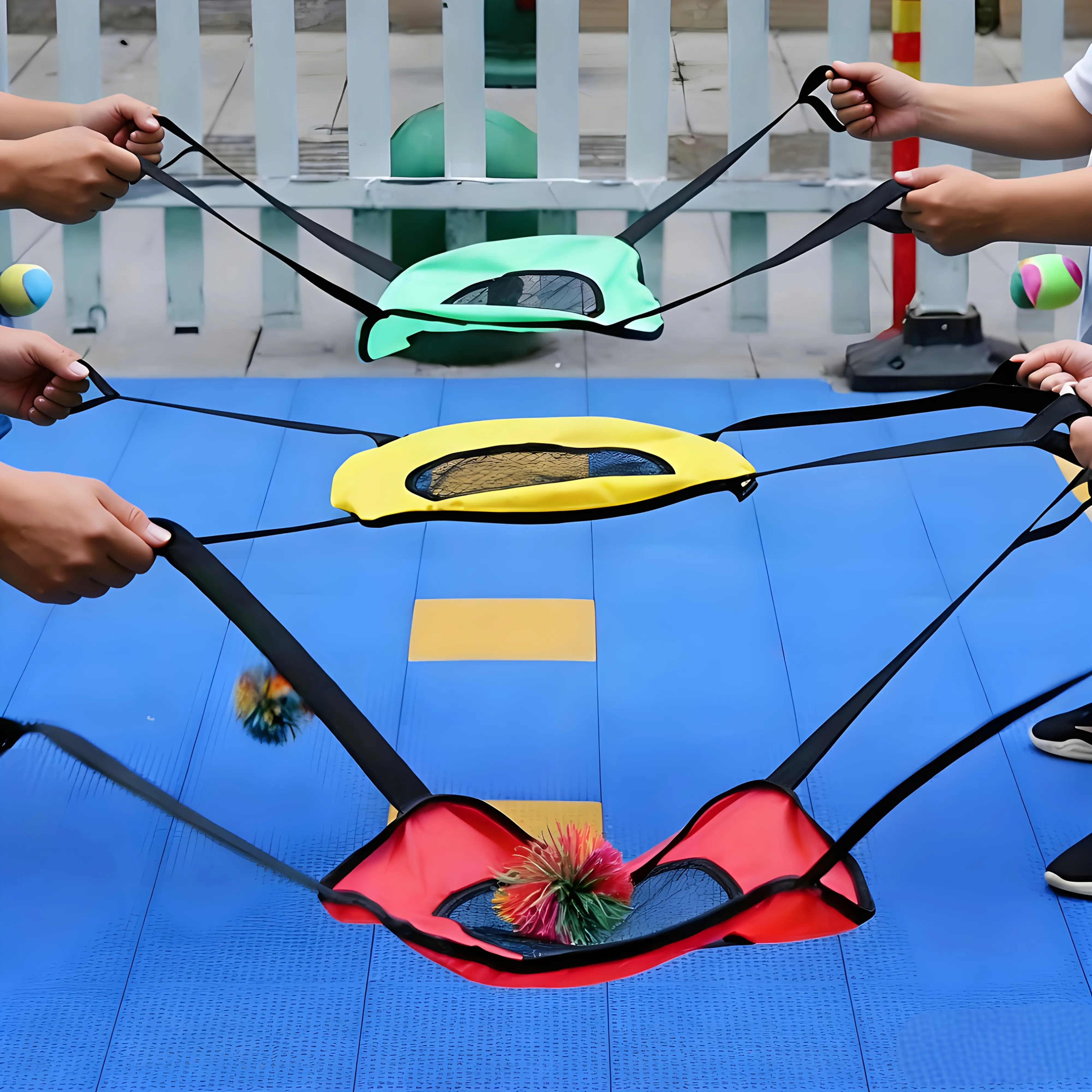 Polypropylene Plastic 4-Person Interactive Throwing and Catching Game - Family Sports Toy for Outdoor Entertainment, Indoor/Outdoor Use