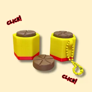 Chocolate Abuelita Fidget Clicker- Mexi Clicks Stress Relief Fidgeting Clickers 3D-Printed Fidgets Inspired by Mexican Treats 2in x 2in