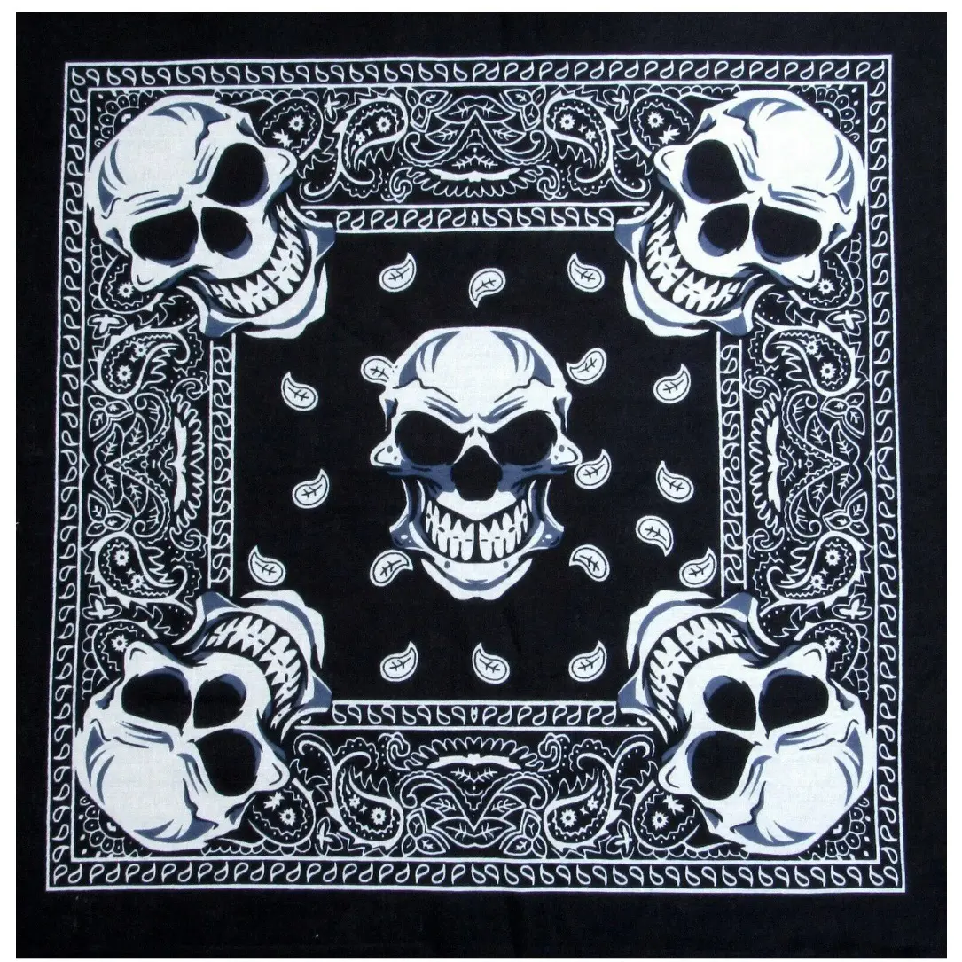 Brand New 100% Cotton Printed Headband/Wristband/Face Mask/Accessory; Double-Sided 22x22 in.