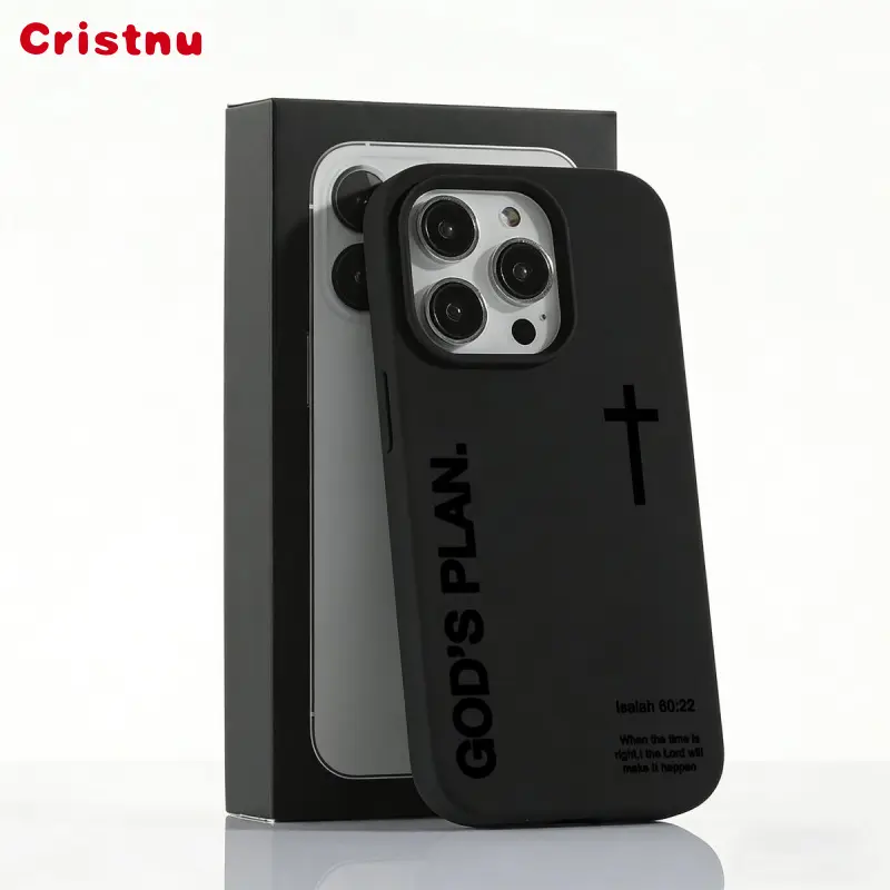 "God's Plan" Isaiah 60:22 Bible Verse Cross Phone Case, Large Hole Skin-friendly Protective Cover for iPhone 16 Pro Max 17 16 14 13 12 11 Plus Air Pro, Perfect Christian Gift & Daily Use for iPhone13ProMax