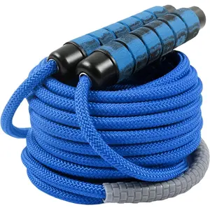 23 FT Long Jump Rope for Kids Adults,Double Dutch Jump Rope,Adjustable Skipping Ropes with High-strength Nylon Braided Rope Core,360 ° Rotation Not Entangled,Long Enough for 4-6 Jumpers.Blue