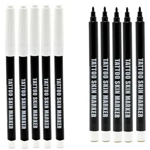 Element Tattoo Supply Violet Tattoo Stencil Skin Marker Pen 10ml Disposable Body Piercing Microblade Freehand Poke Bold Lines 5 Markers Color