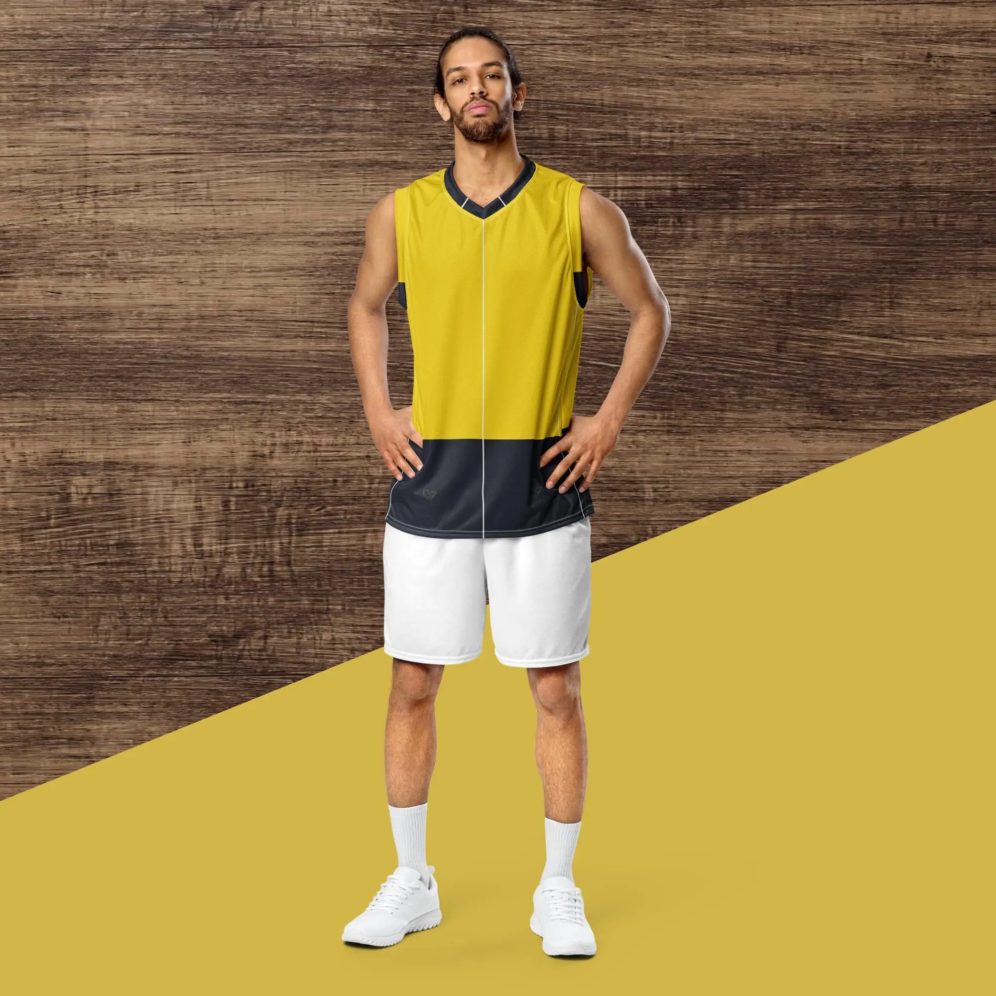 The Valerie "Bumble Bee" collection - Recycled unisex basketball jersey