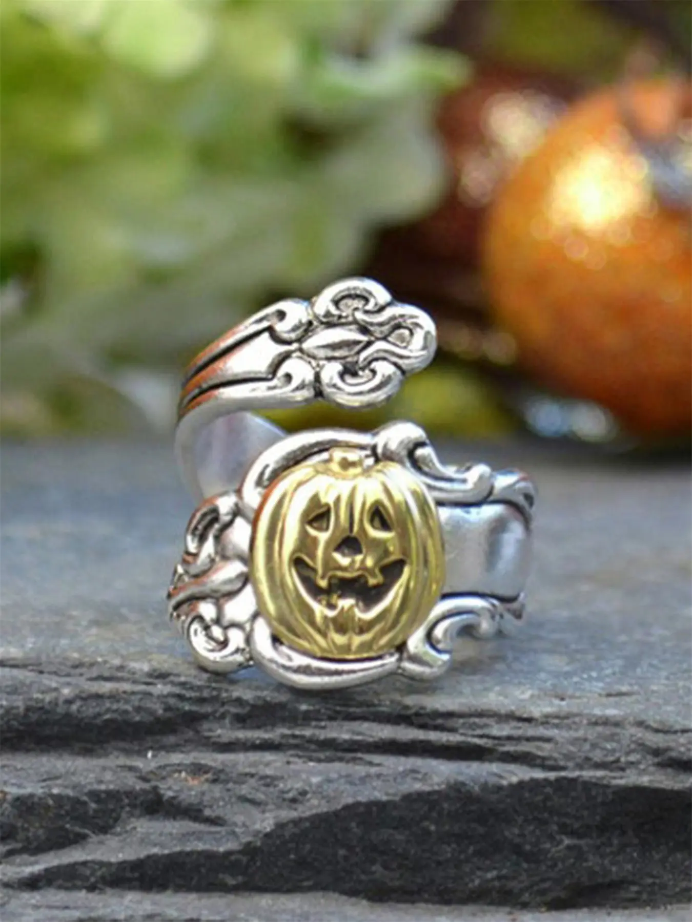 1 PC Retro Style Pumpkin Ring for Women for Halloween Party Jewelry Halloween's Day Gift