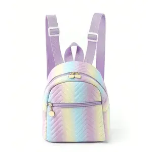 Cute Unisex Candy-Colored Mini Backpack with Heart Graphic, School Supplies for Elementary Students, Ideal for Holiday, Birthday Gifting & Everyday Use, Customizable