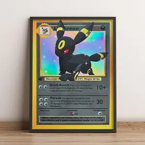 Art Print Umbreon: Giant Card Holographic Print, Artistic Decor, Poster Artwork, Unframed Wall Art, Home Decor