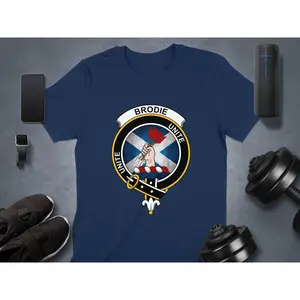 Brodie Scottish Clan Crest St Andrews Flag T-Shirt