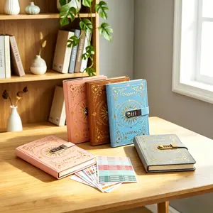 A5 Password Book+Creative Theme Sticker Set, High Appearance Thick Notebook with Plan Stickers, DIY Memo Tags, Planner Notebook