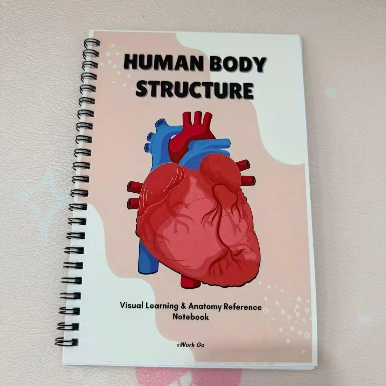 Human Anatomy Human Body Notebook for Students, Visual Learning & Reference Manual, Spiral Bound Biology Workbook, Includes Diagrams & Fun Exercises
