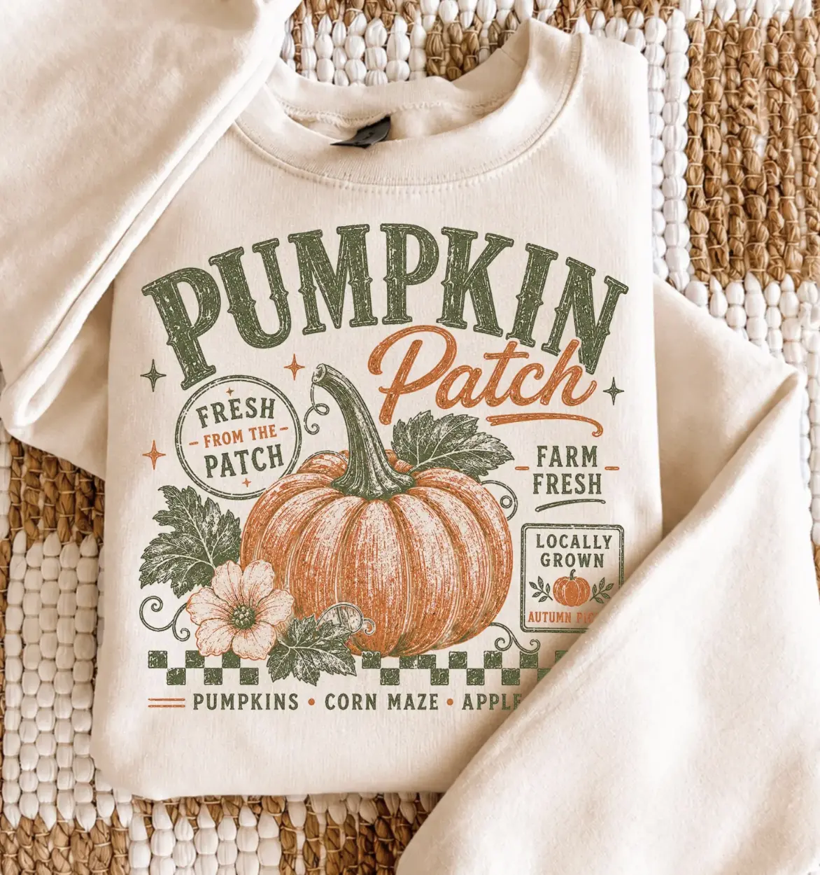 Pumpkin Patch Women's Pullover, Women's Fall Sweater, Cute and Comfy Fall Sweaters