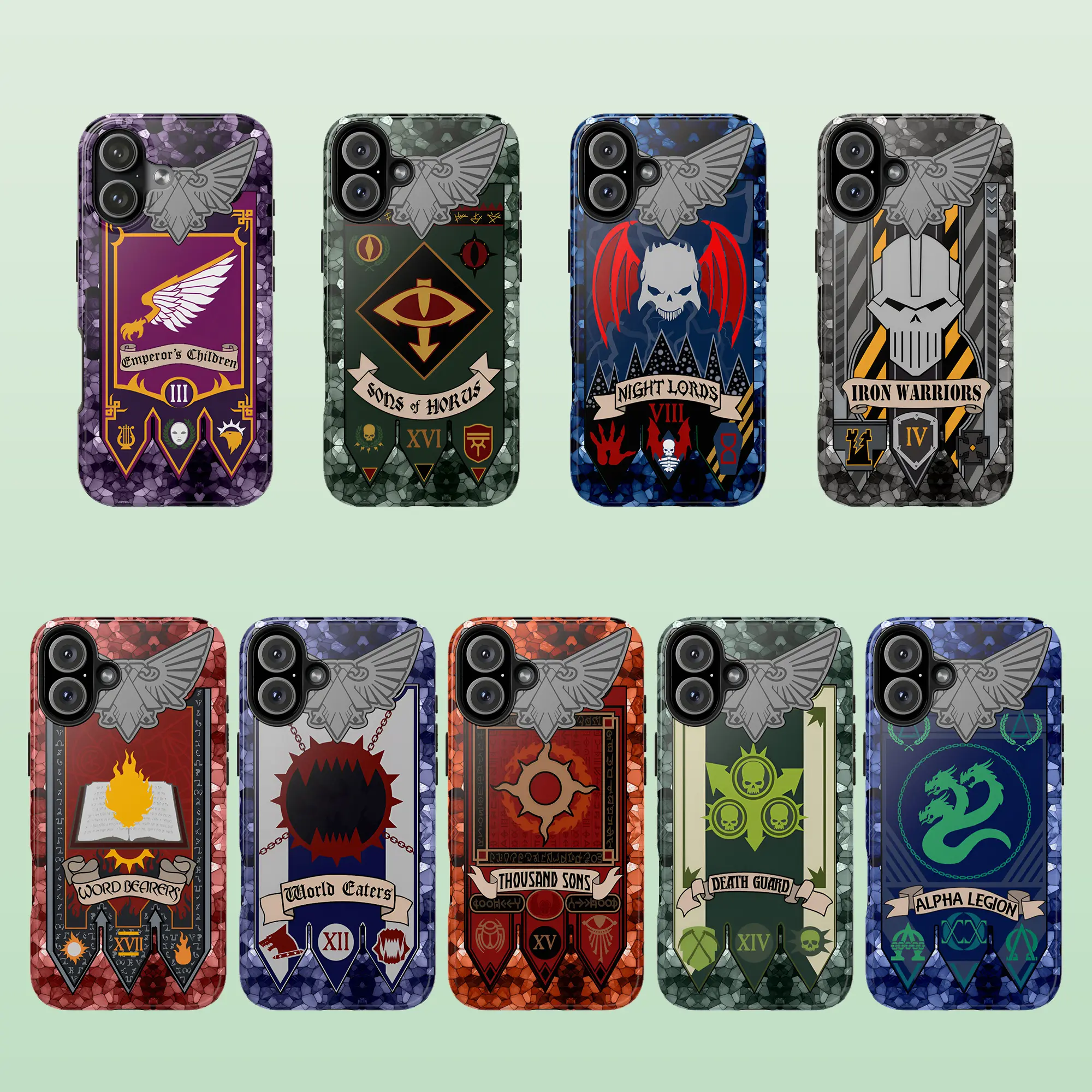 Warhammer Space Marine chaos legions Phone Case, Chapter Armor Design for  iPhone 16 Pro Max 15 14 13 12 11, Shockproof Durable TPU Case - TikTok Shop