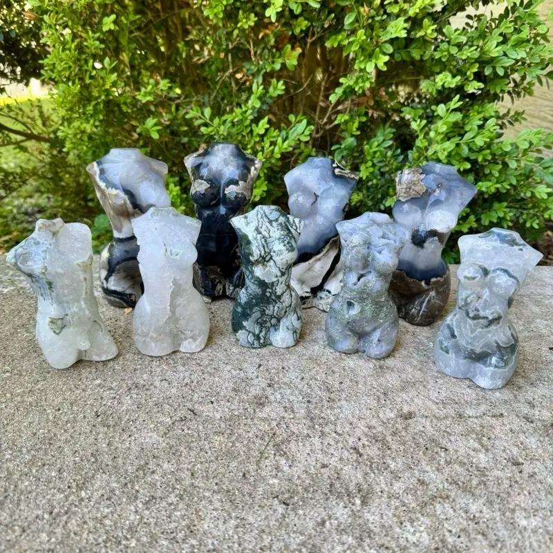 Large Crystal Goddess Bodies| Volcano Agate| Moss Agate| Amethyst Large Crystal Goddess Bodies| Volcano Agate| Moss Agate| Amethyst