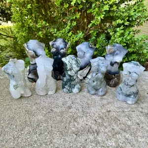 Large Crystal Goddess Bodies| Volcano Agate| Moss Agate| Amethyst