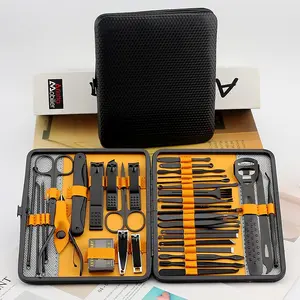 36-Piece Beauty Nail Care Tool Set, Convenient Compact Manicure Pedicure Kit, Includes Clippers & Files, Essential Grooming Tools
