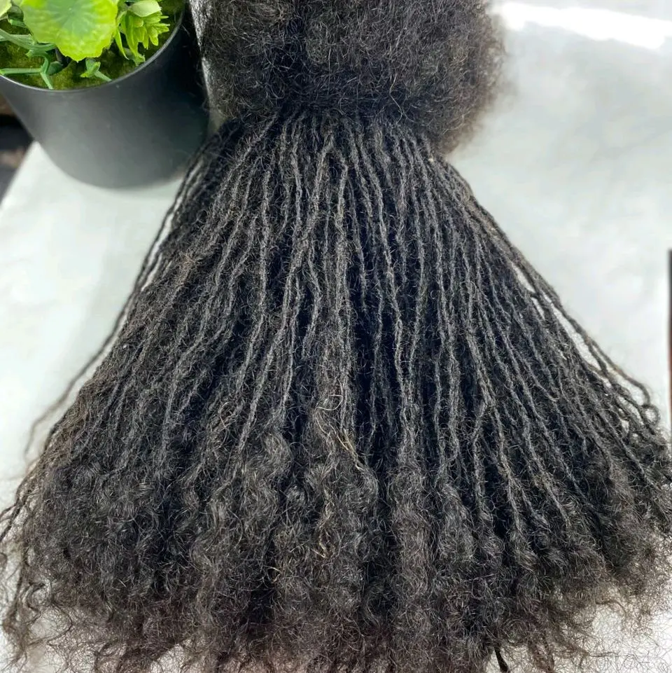 Sisterlocs Extensions - 100% Human Hair 6 inches 200 locs black.