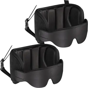 Travel Pillows for Airplanes, 2 Pack Airplane Pillows for Long Flight with Sleep Eye Mask, Plane  Strap for Road Trip, 360 Support for Sleeping, Stop Bobblehead Travel Essentials, Black