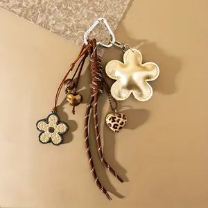 Sunflower DIY Keychain, Elegant Beaded Rope Pendant, Fashion Accessory, Couple Gift, Mother's Day Gift, Fall New Arrival