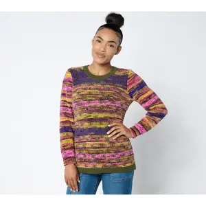 LOGO by Lori Goldstein Crewneck Long-Sleeve Pullover