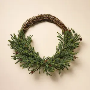 22" Asymmetrical Pine with Pinecone Christmas Wreath - Hearth & Hand with Magnolia 22" Asymmetrical Pine with Pinecone Christmas Wreath - Hearth & Hand with Magnolia