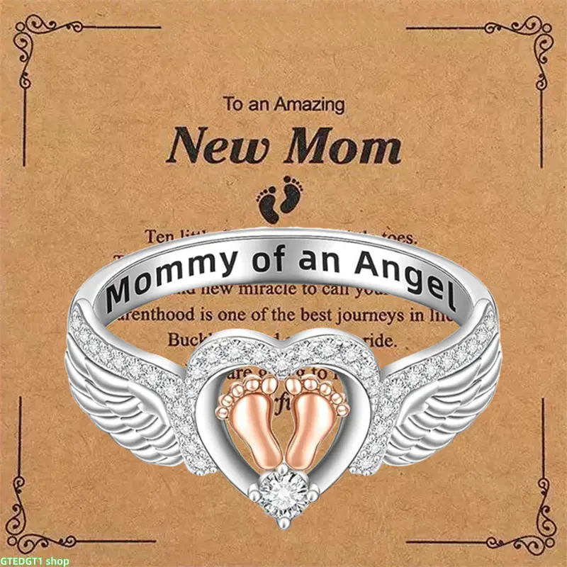 Engraved Footprint Bag Charm with a Winged Shape - Heartfelt Sympathy Keepsake, Crystal-Accented Daily Accessory for Female Gifting, Memorial Ring, Mothers, Winged Heart, Sparkling Crystal, Heartfelt Design, Baby Footprint, Remembrance Gifts, Crystal Acce