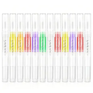 SAVILAND 6PCS Natural Cuticle Oil Pen with Vitamin E Nourishes & Repairs Damaged Cuticles Strengthens Nails & Provides Comfort for Nail Polish