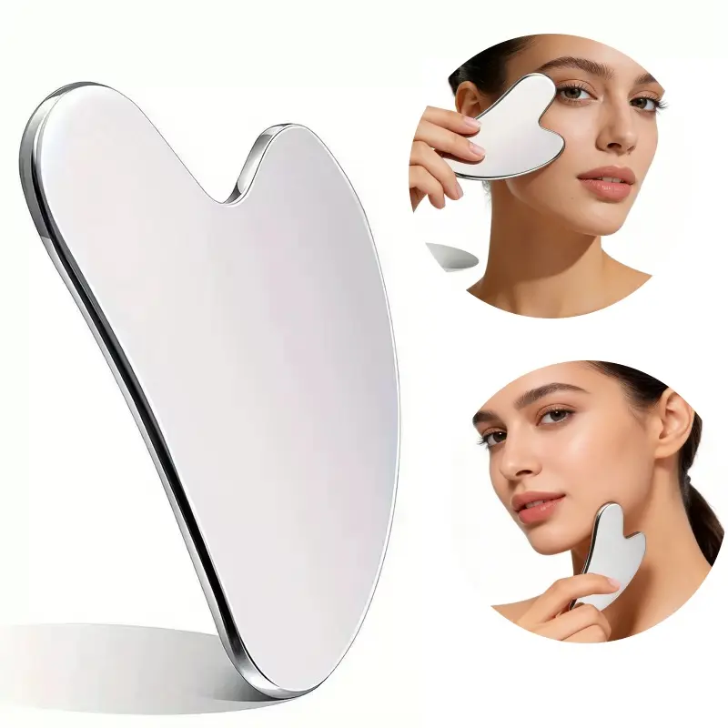 Stainless Steel Gua Sha Stainless SteelGuasha Metal Gua Sha Facial Tools Massage Guasha Tool for Face Gua Sha Tool Gua ShaStone Massager Gua-sha Face Sculpting ToolBody Facial Care Tool