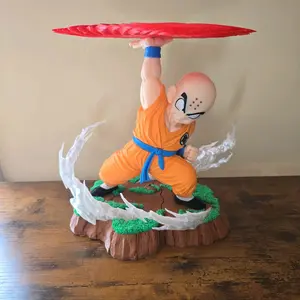 3D Printed Krillin DBZ Figure 11 Inches Tall Custom Design Destructo Disc Hard Plastic Collectible Decor