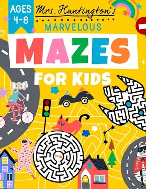 Rocket Studio Books Marvelous Art Maze Activity Puzzle Book for 4-8 Year Olds, English Variety Puzzles, Art Road Trip Companion, Safe, Age-Appropriate Difficulty Levels, 100 Mazes, Paperback, 11in H x 8.5in L x 0.24in W, Children